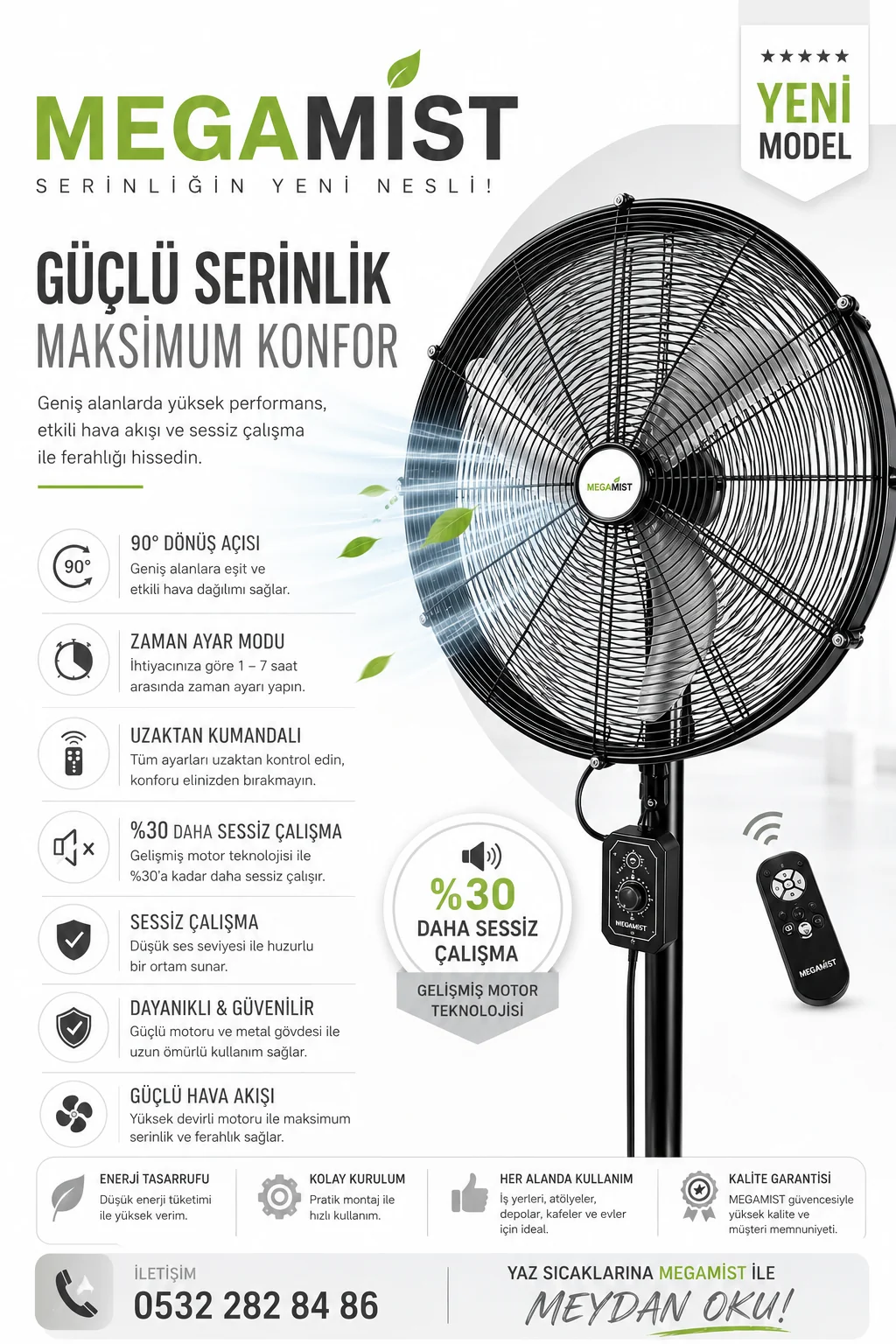 Açık Alan Serinletme Soğutma Sistemi ve Profesyonel Mist Fan Çözümü Endüstriyel Buharlı Serinletme Sistemi ve Sanayi Tipi Buharlı Vantilatör